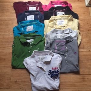 Aeropostale Girls Polos Size Medium 10 total